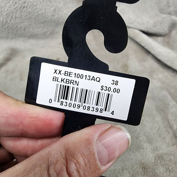 London Fog Belt Mens 38 Black & Brown Reversible Leather *NWT* - Picture 3 of 7